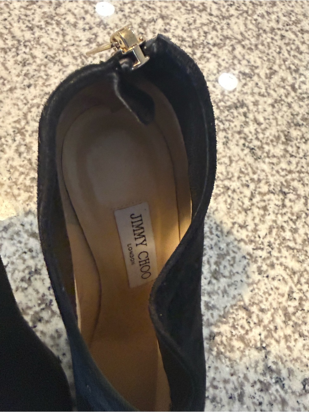 Jimmy Choo Black Suede Stiletto Ankle Booties - Picture 5 of 9